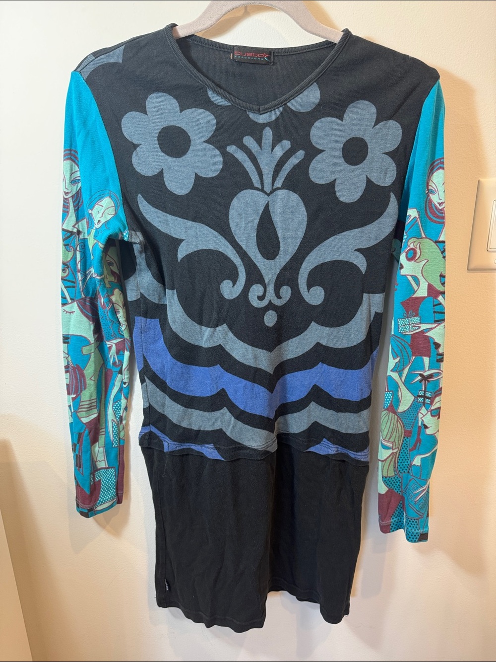 Custo Barcelona Black and Blue Long Tunic